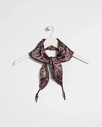 Satin Triangle Beaded-Tassel Scarf