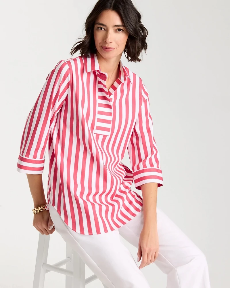 No Iron™ Striped Stretch Tunic