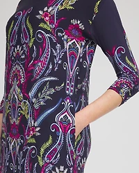 Ruched Sleeve Jersey Midi Dress