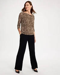 Travelers™ Leopard Twist-Neck Top