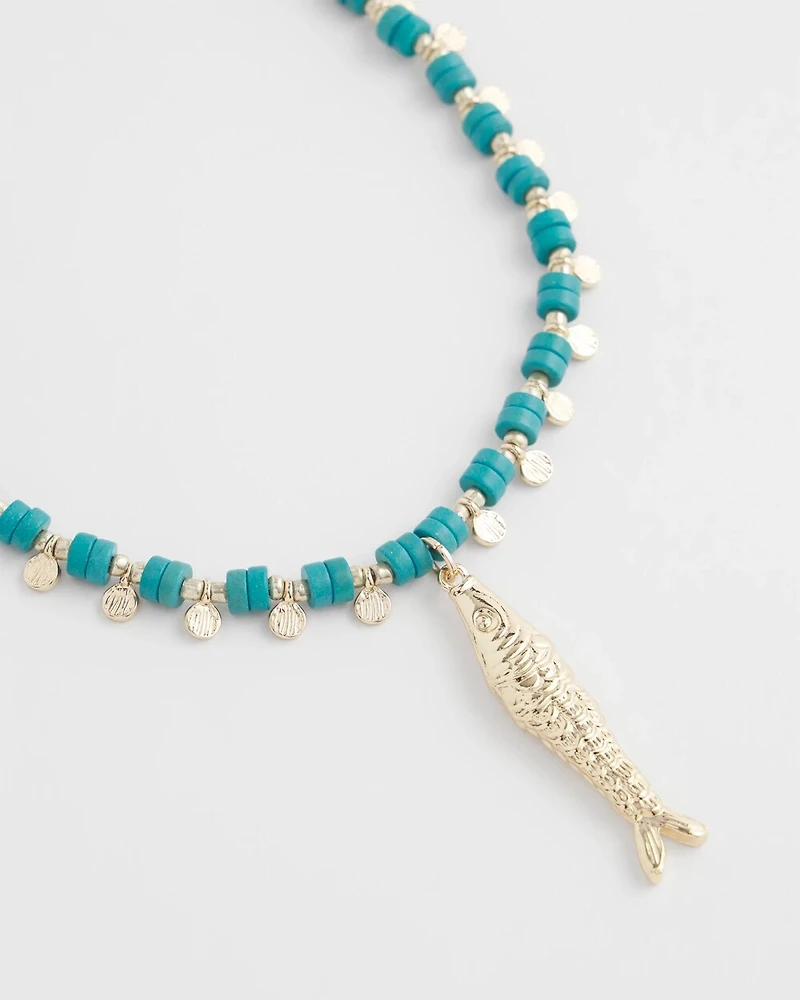 Turquoise Bead Necklace