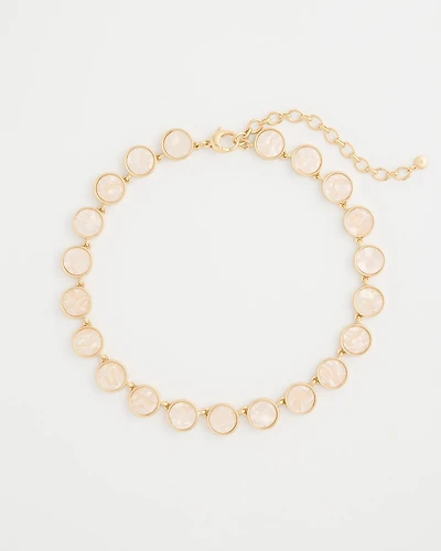 Pearlescent Rounded Collar Necklace