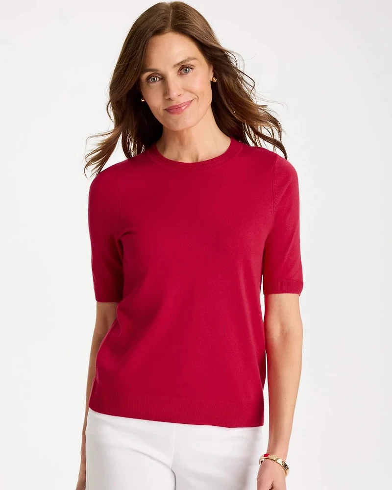 Ella Short-Sleeve Sweater