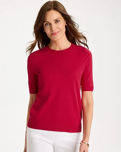 Ella Short-Sleeve Sweater