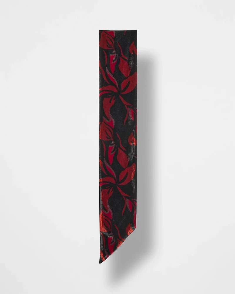 Velvet Rose Skinny Scarf