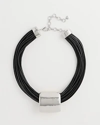 Short Reversible Pendant Corded Necklace