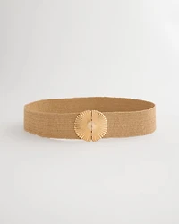 Golden Fan Buckle Stretch Belt