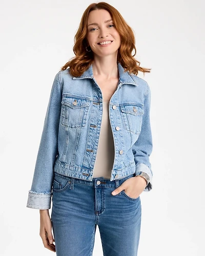 Denim Soft-Stretch Structured Jacket