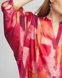 Satin Dolman Sleeve Shirt
