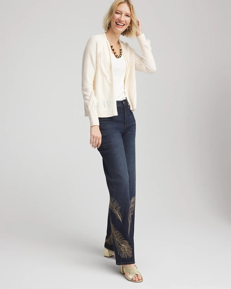 Cable Knit Fringed Sweater