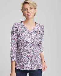 Printed Pima 3/4 Sleeve Tee