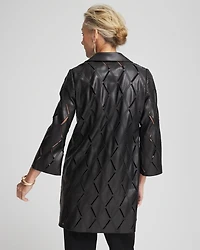 Travelers™ Collection Faux Leather Cutwork Blazer