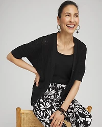 Dolman Pointelle Cardigan