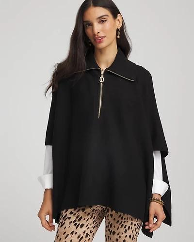 Cashmere-Blend Pullover Sweater Poncho