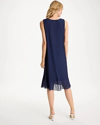 Travelers™ Pleated Chiffon Midi Dress