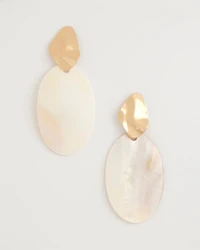Shell Oval Drop Earrings
