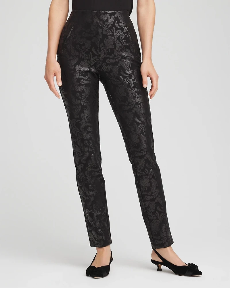 Juliet Foiled Slim Ponte Pants