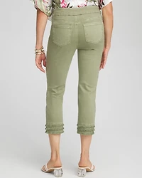 Fray Hem Pull-On Crops
