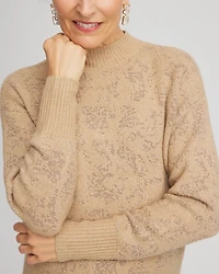 Jacquard Mockneck Pullover