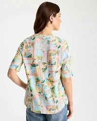 Limoni Dolci Cotton Slub V-Neck Tee