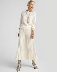Pleated Knit Skirt