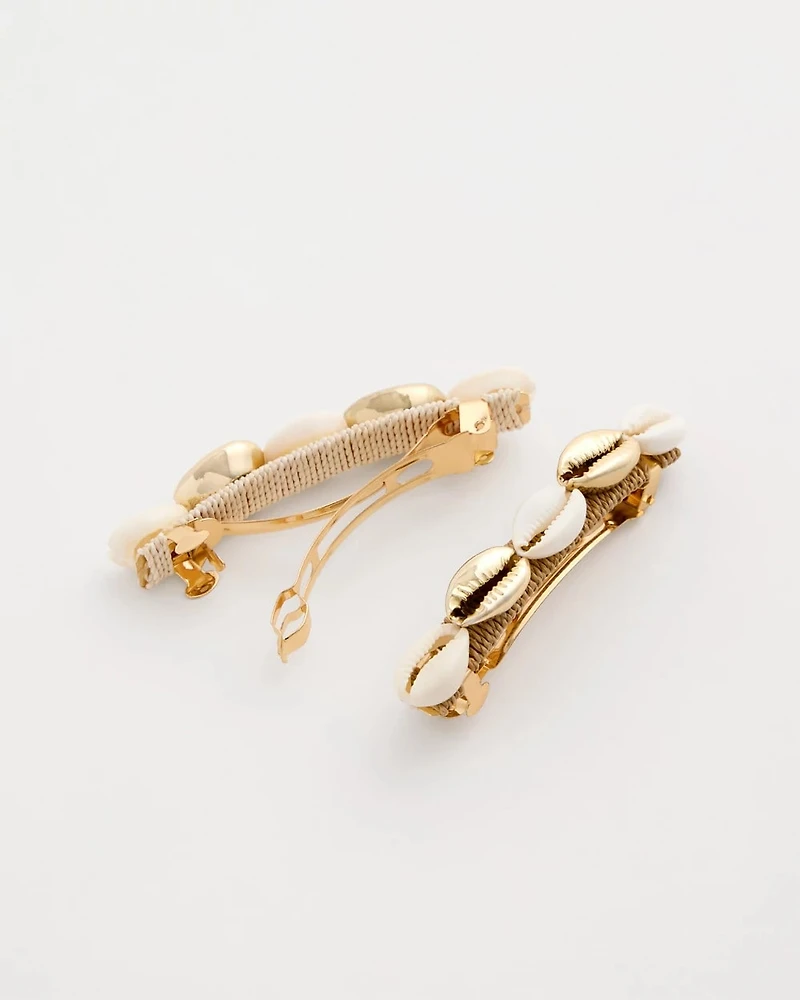 Seashell-Inspired Hair Clip Set