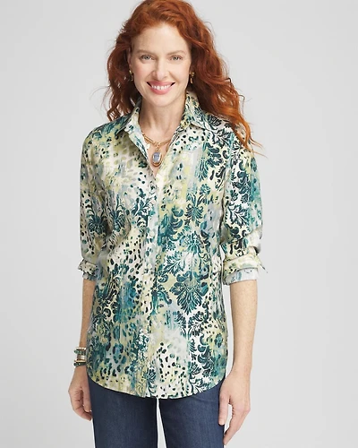 No Iron™ Mixed Animal Print Shirt