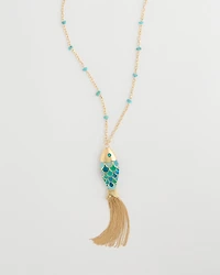 Tassel Fish Pendant Necklace