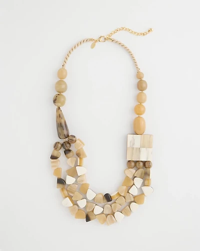 Chico's Originals Faux Horn Geo Necklace