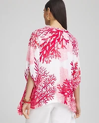 Coral Reef Motif Poncho