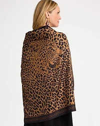 Animal Print Square Scarf