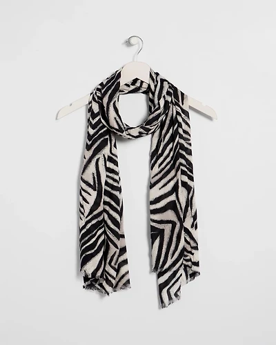 Zebra Animal Print Oblong Scarf