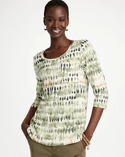 Printed Cotton Slub Tee