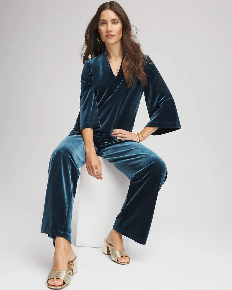 Travelers™ Velvet V-Neck Kimono Sleeve Top