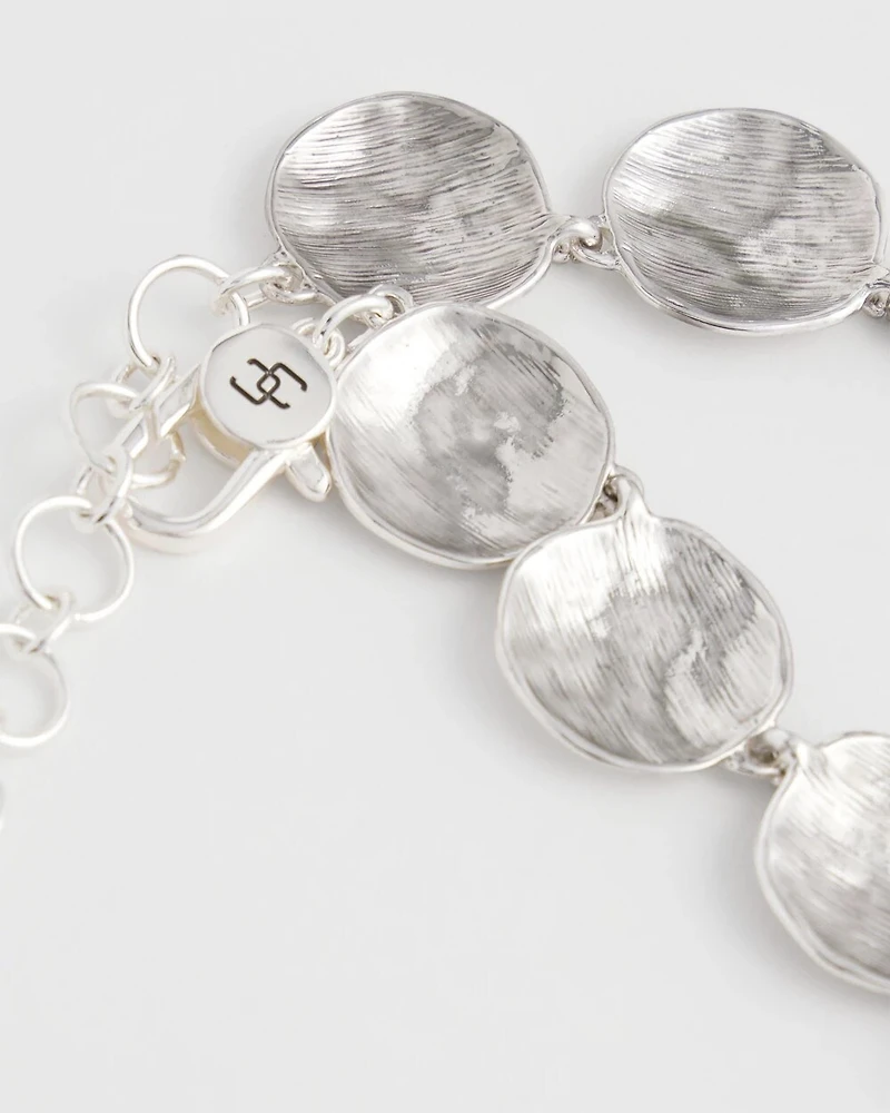 Silver Tone Circles Collar