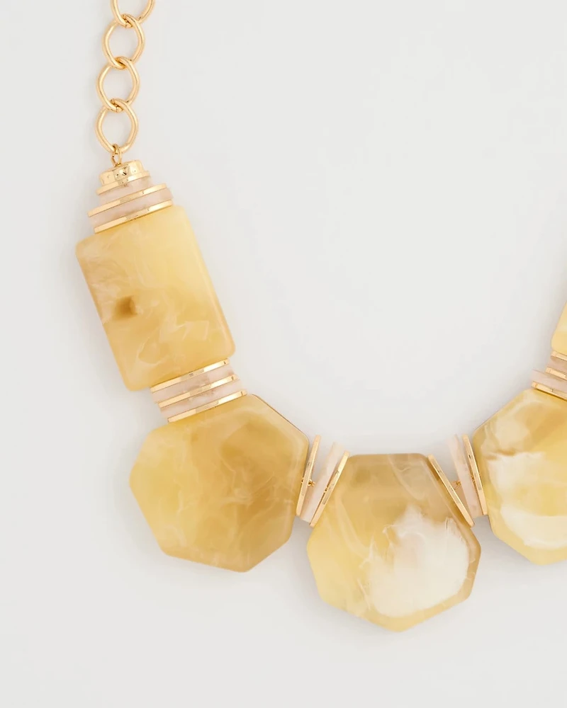 Chico's Originals Neutral Stone Bib Necklace