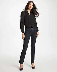 3D Dot Jacquard Chiffon Blouse