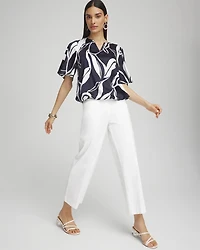 Satin Bubble Hem Blouse