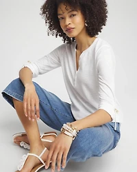 Ring Detail Henley Top