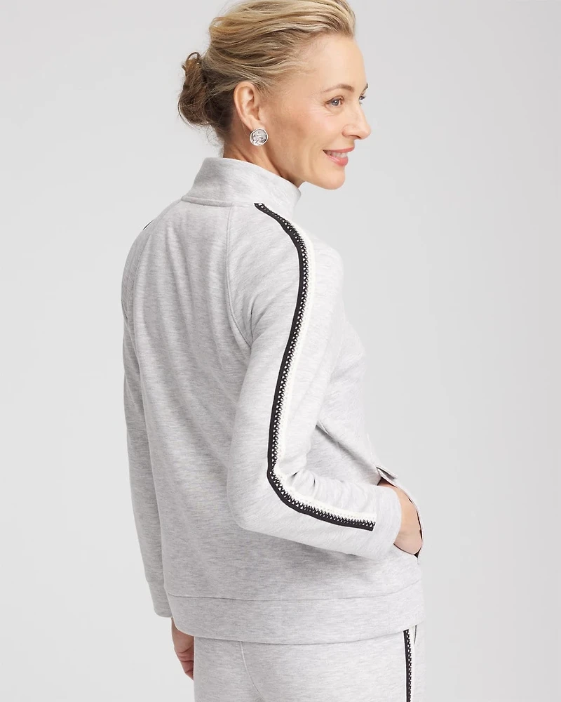 Zenergy® Double-Knit Lattice Trim Jacket