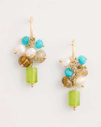 Multi-Colored Cluster Earrings