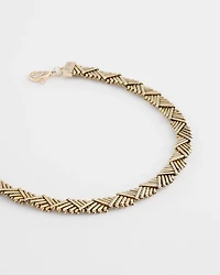 Gold-Tone Brass Collar Necklace