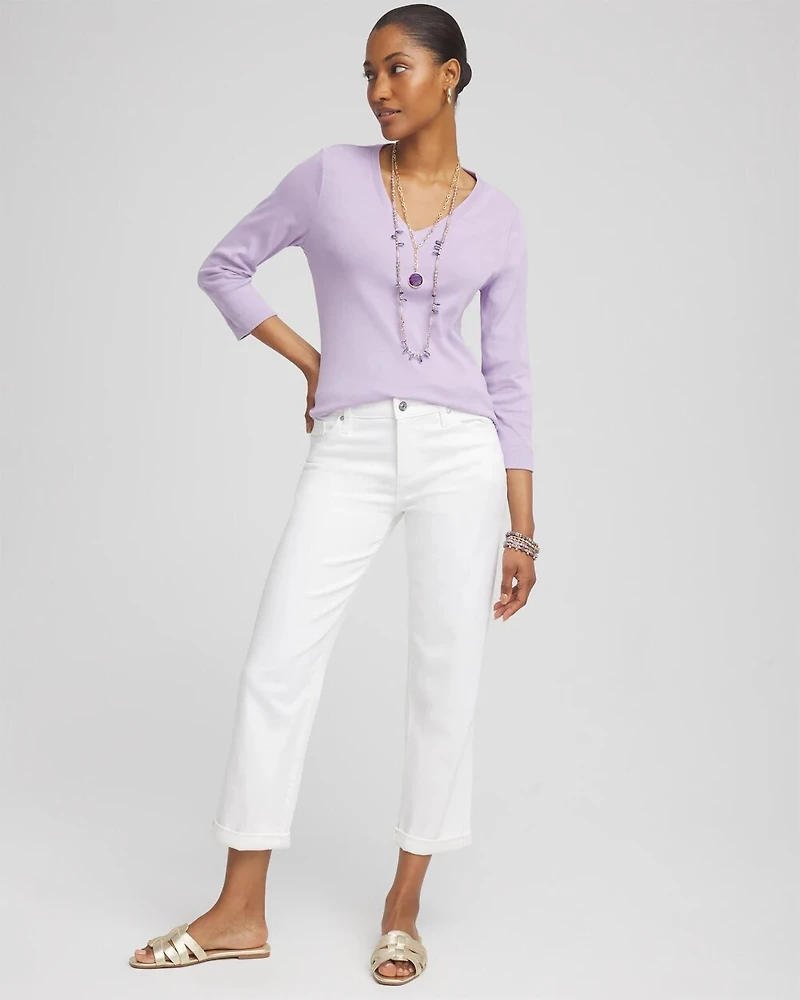 Everyday 3/4 Sleeve V-Neck Tee