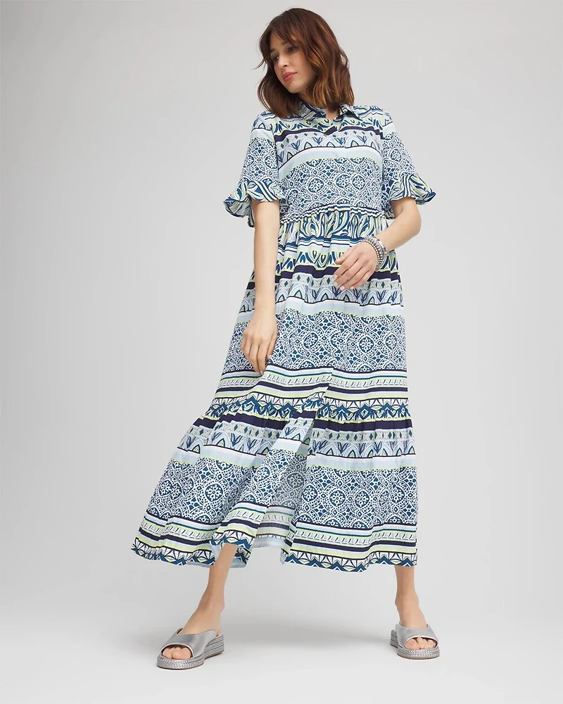 Flutter-Sleeved Maxi Dress