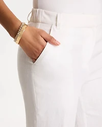 Straight-Leg Linen Pants