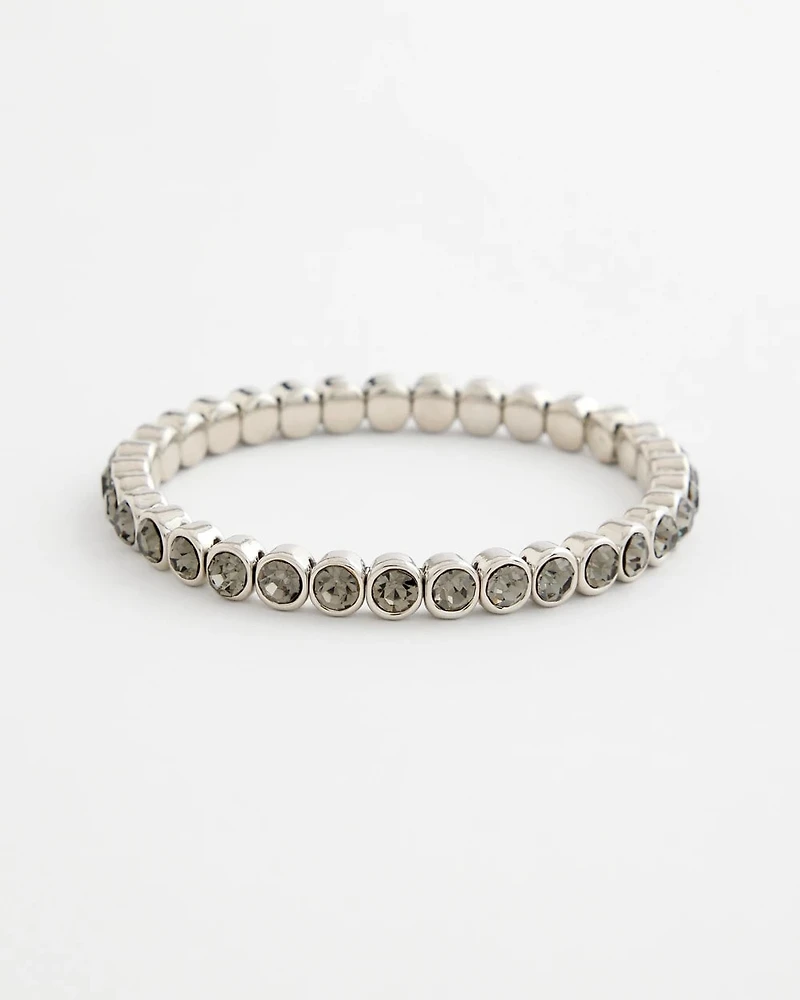 Black Stretch Tennis Bracelet