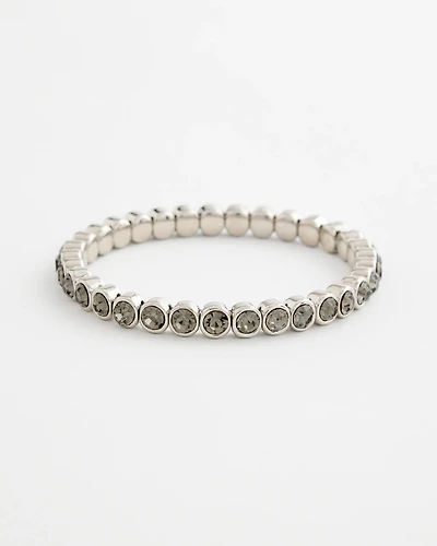 Black Stretch Tennis Bracelet