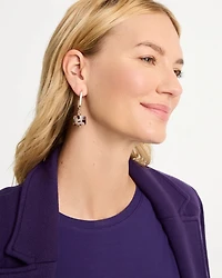 Tortoise Cubes on Fishwire Earrings