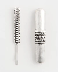 Silvertone Mixed Metal Hair Pin Set