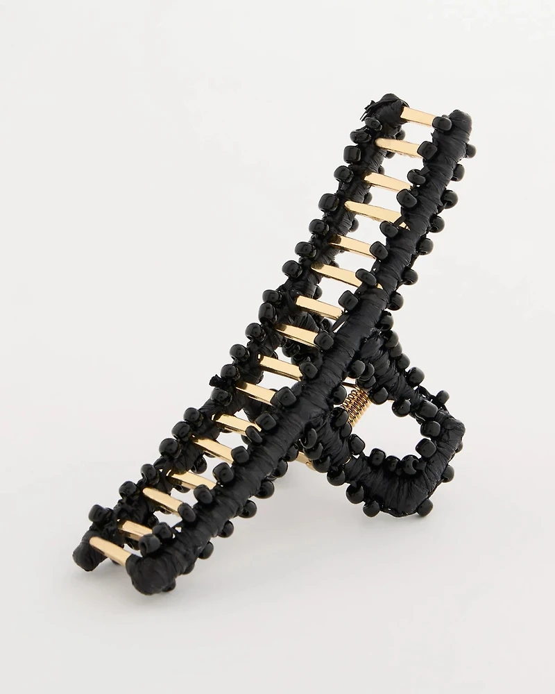 Black Raffia Hair Clip